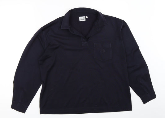 First Avenue Womens Blue   Basic T-Shirt Size 14