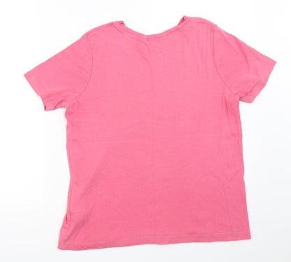 Womens UK Size 14 BHS Pink Basic T-Shirt