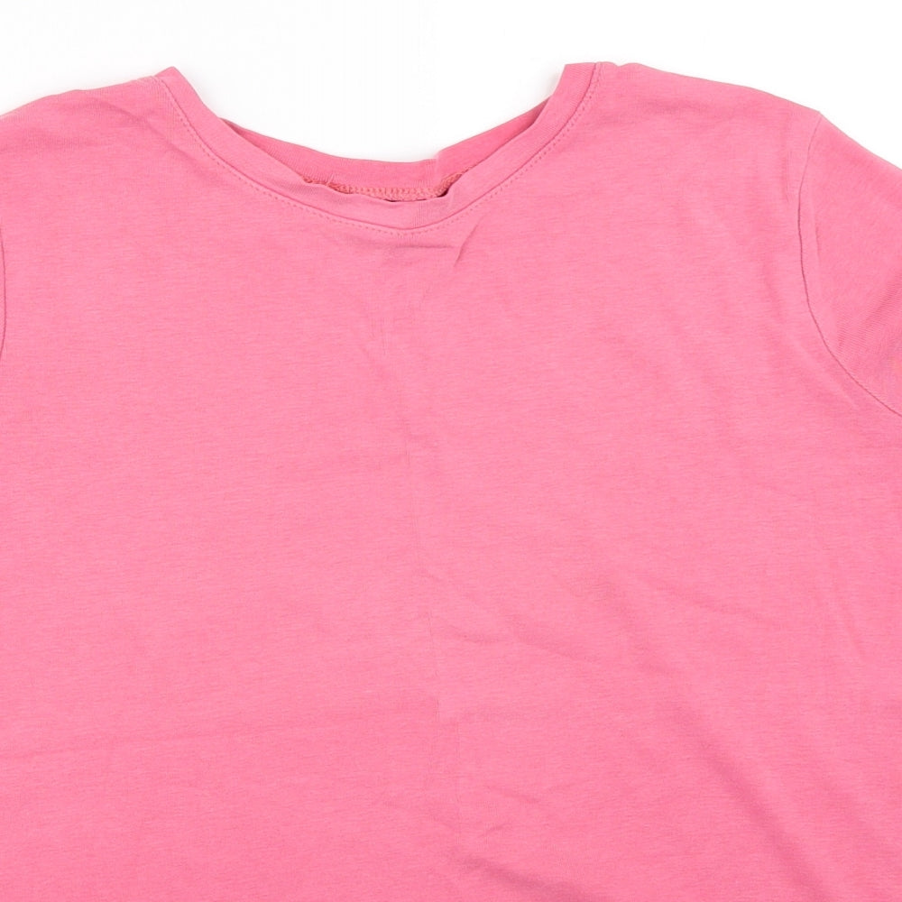 Womens UK Size 14 BHS Pink Basic T-Shirt