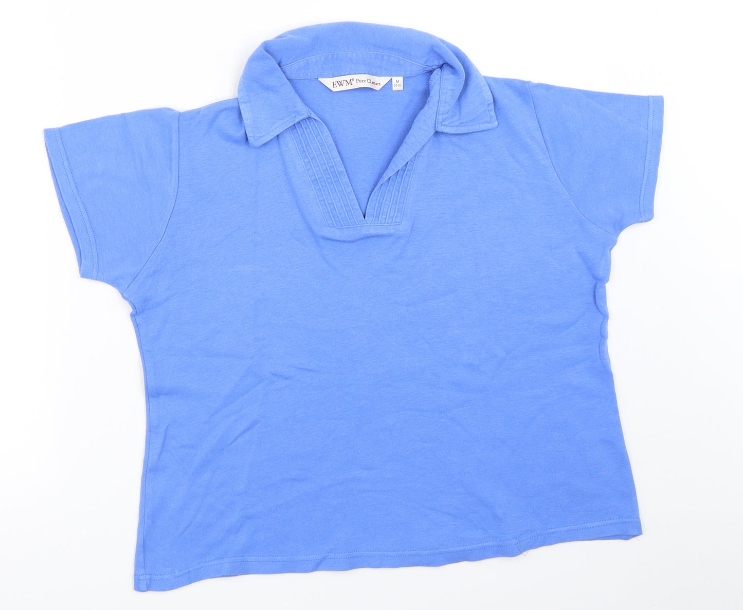 Womens UK Size 14 EWM Blue Basic T-Shirt