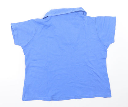 Womens UK Size 14 EWM Blue Basic T-Shirt