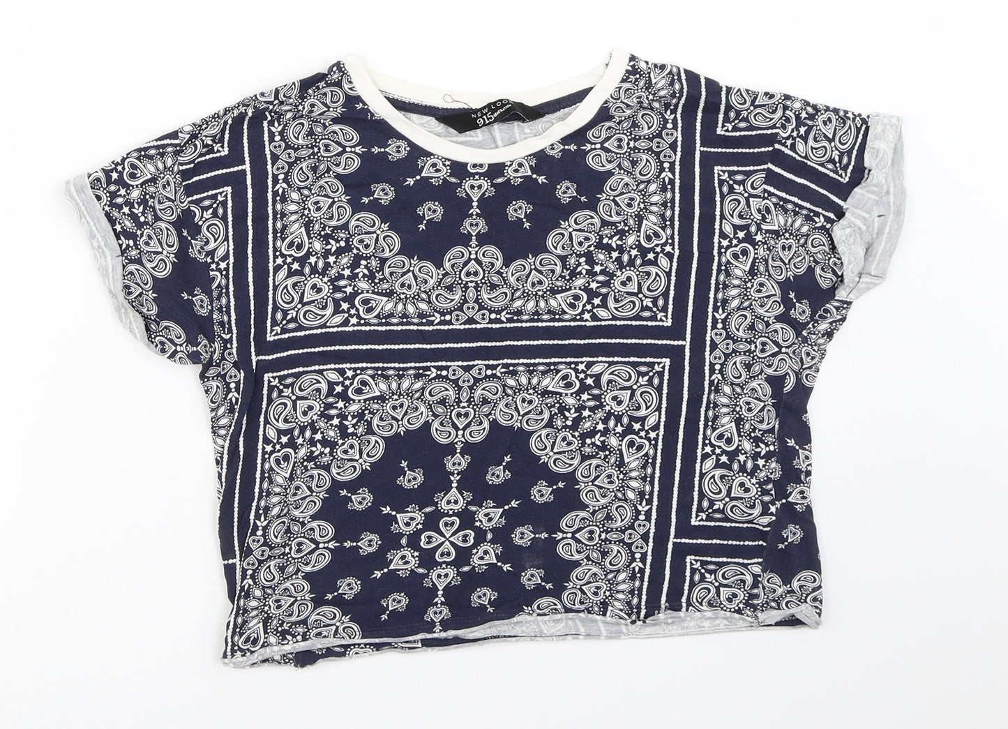New Look Girls Blue   Cropped T-Shirt Size 12-13 Years