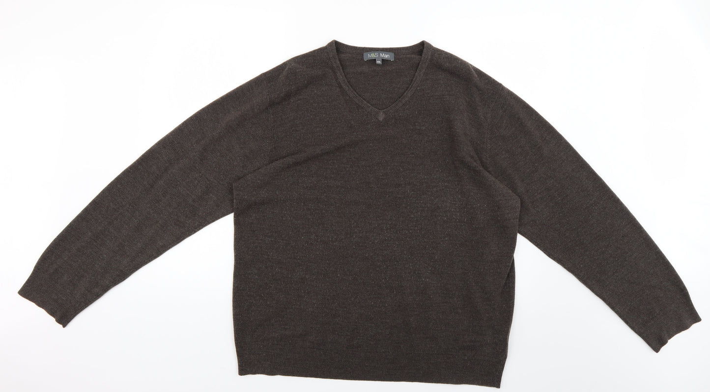 Marks and Spencer Mens Brown   Pullover Jumper Size 2XL