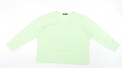Womens UK Size XL BM Green Pullover Jumper
