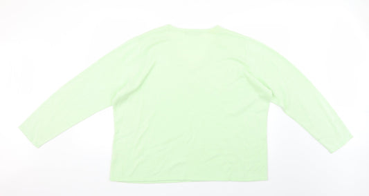 Womens UK Size XL BM Green Pullover Jumper