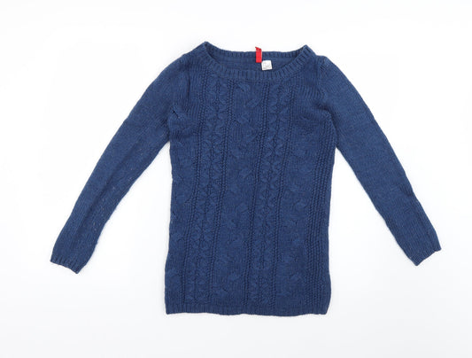 Womens UK Size 4 H&M Blue Pullover Jumper