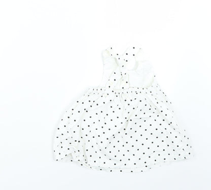 H&M Baby White Polka Dot  Fit & Flare  Size 3-6 Months