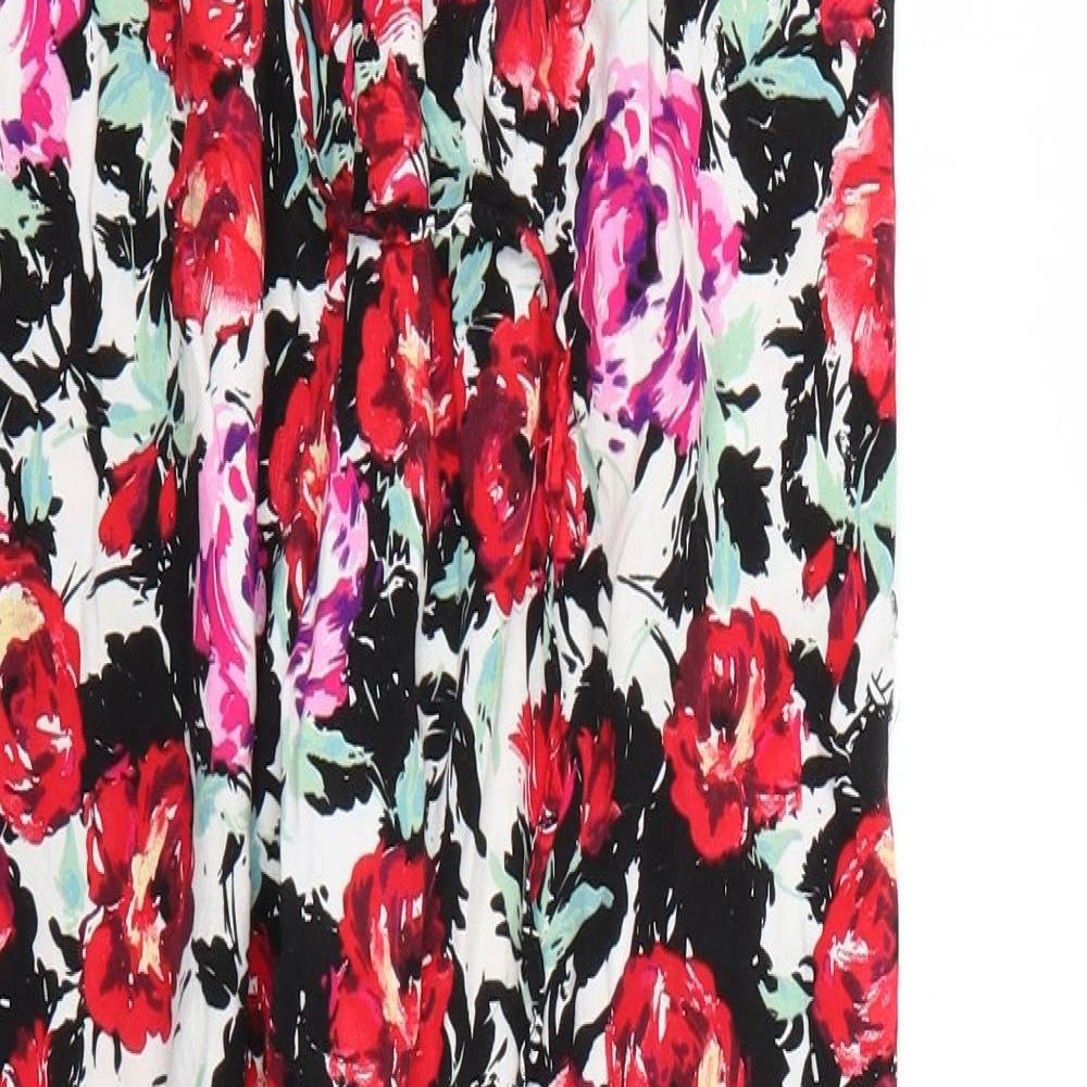 blue chameleon Womens Multicoloured Floral  Trousers  Size 10 L24 in