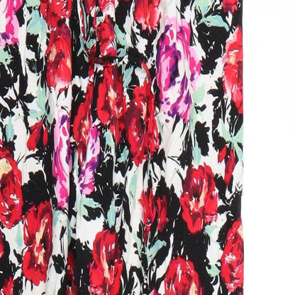 blue chameleon Womens Multicoloured Floral  Trousers  Size 10 L24 in