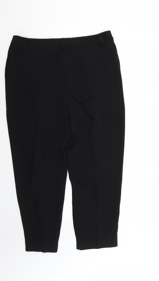 F&F Womens Black   Trousers  Size 16 L22 in