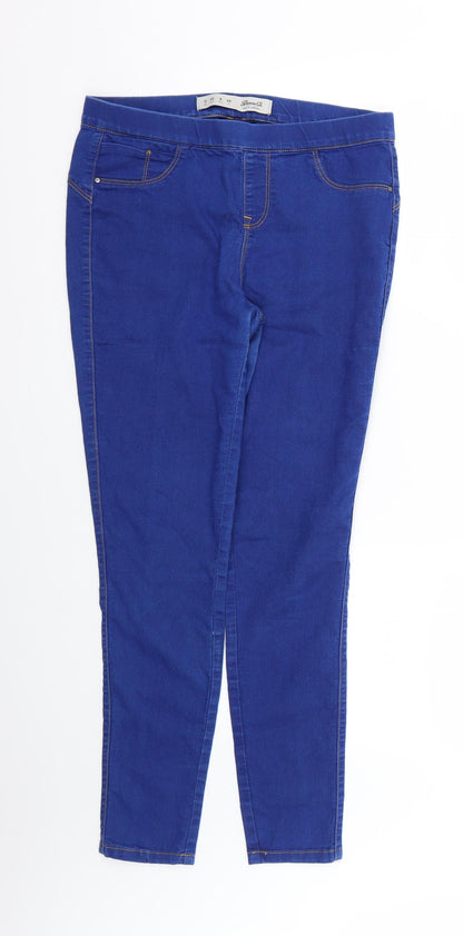 Denim & Co. Womens Blue   Jegging Jeans Size 12 L28 in