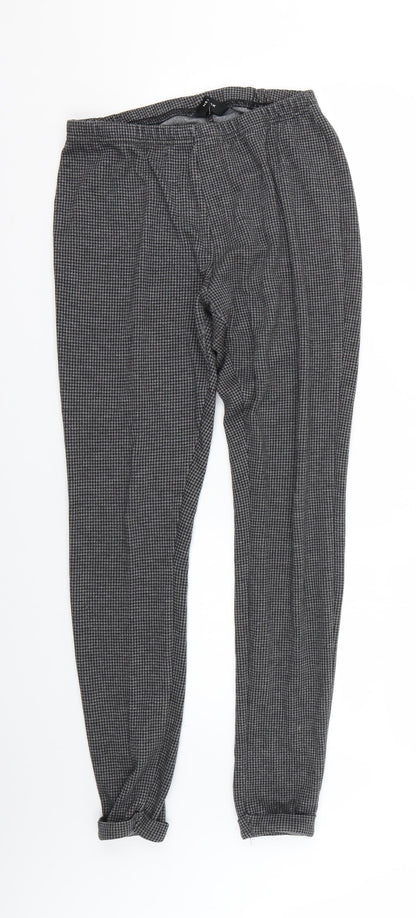 New Look Womens Grey Argyle/Diamond  Trousers  Size 10 L24 in