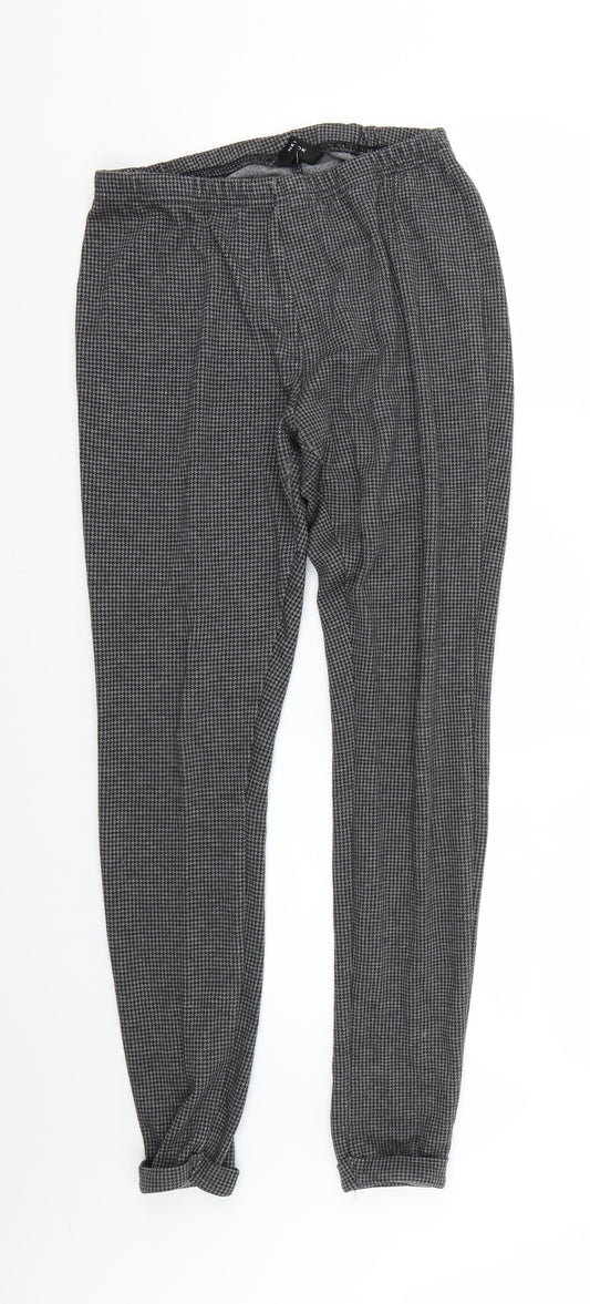 New Look Womens Grey Argyle/Diamond  Trousers  Size 10 L24 in