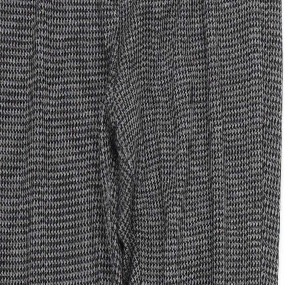 New Look Womens Grey Argyle/Diamond  Trousers  Size 10 L24 in