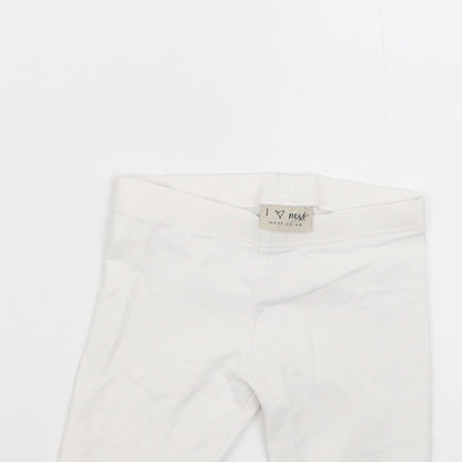NEXT Girls White   Jegging Trousers Size 4 Years