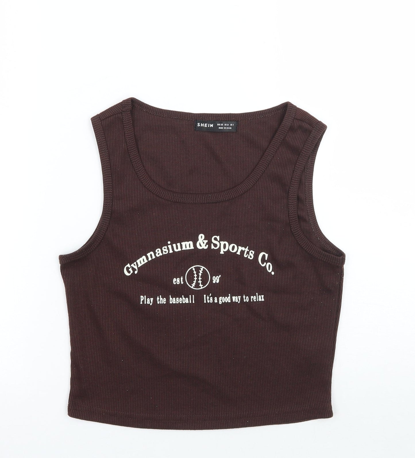 SheIn Womens Brown   Basic T-Shirt Size XS