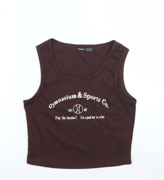 SheIn Womens Brown   Basic T-Shirt Size XS