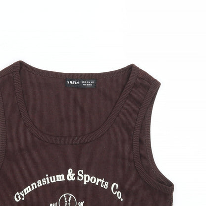 SheIn Womens Brown   Basic T-Shirt Size XS