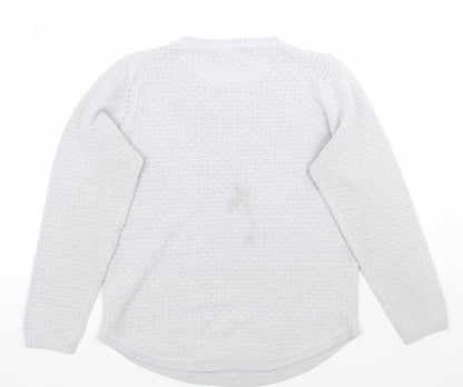 Womens UK Size M Isle Grey Pullover Jumper