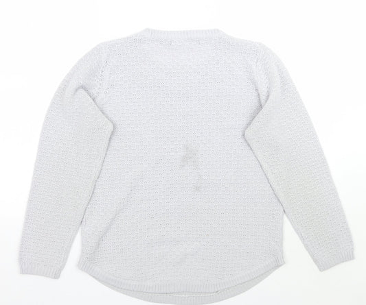 Womens UK Size M Isle Grey Pullover Jumper
