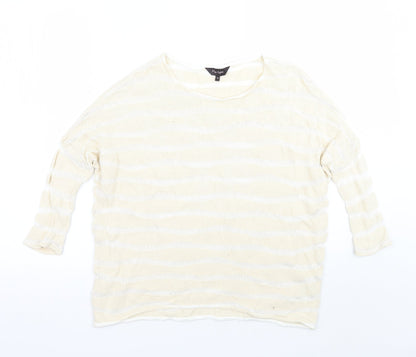 Womens UK Size 10 Phase Eight Beige Pullover Jumper