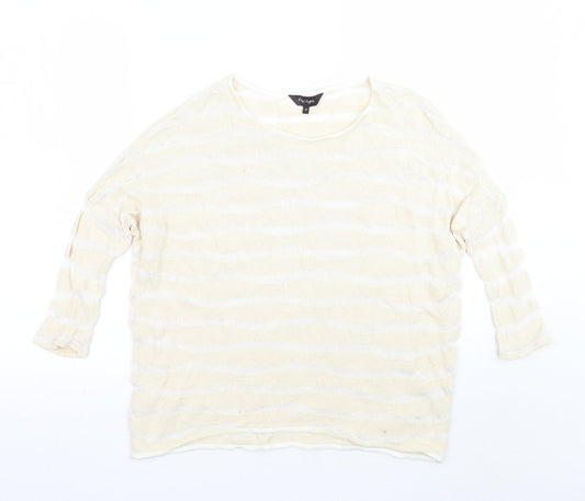 Womens UK Size 10 Phase Eight Beige Pullover Jumper