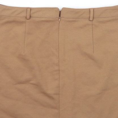 Newlook Womens Beige   A-Line Skirt Size 10