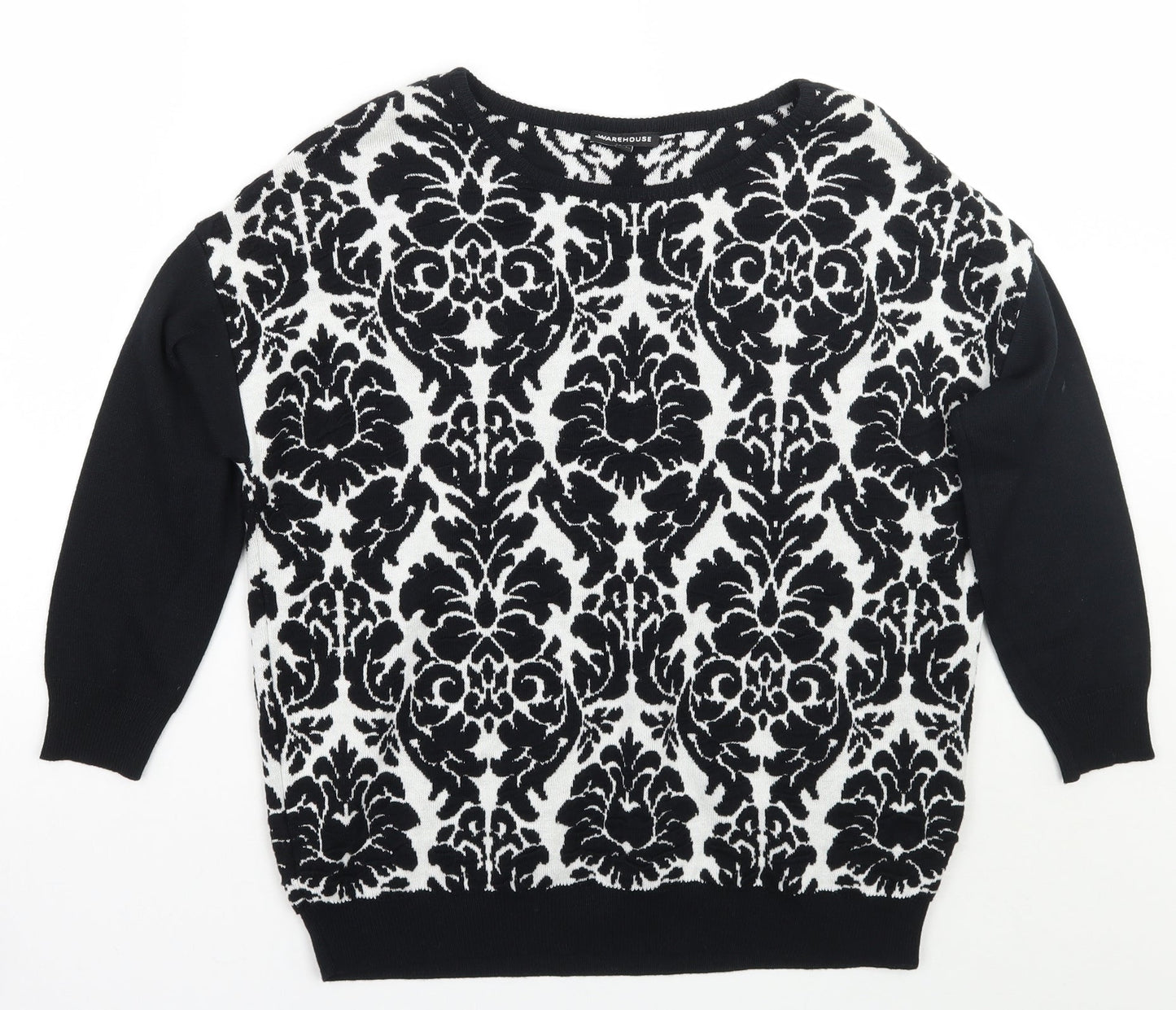Womens UK Size 6 Warehouse Black Pullover Jumper