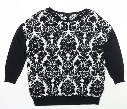 Womens UK Size 6 Warehouse Black Pullover Jumper