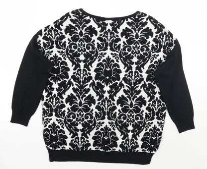 Womens UK Size 6 Warehouse Black Pullover Jumper