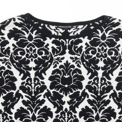 Womens UK Size 6 Warehouse Black Pullover Jumper