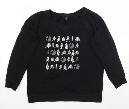 Earth Positive Womens Black   Pullover Jumper Size XL