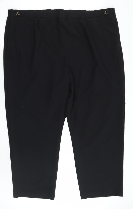 BM Womens Black   Trousers  Size 22 L28 in