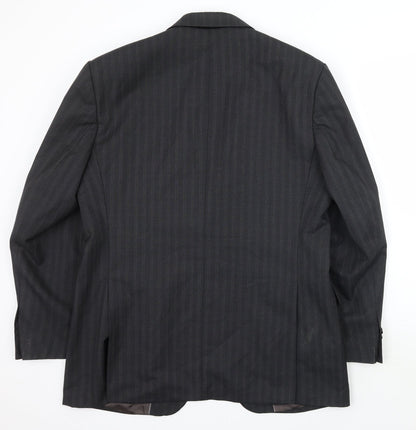 Austin Reed Mens Grey Striped  Jacket Suit Jacket Size 40