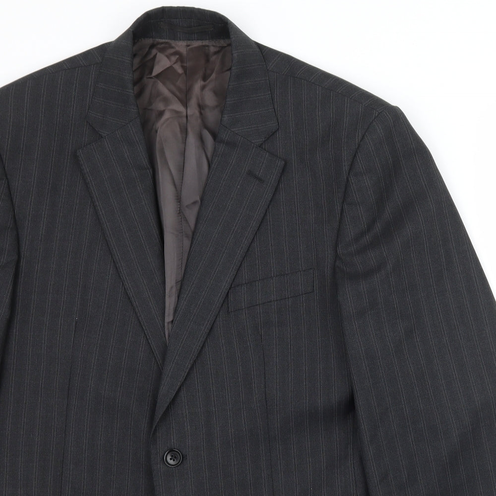 Austin Reed Mens Grey Striped  Jacket Suit Jacket Size 40