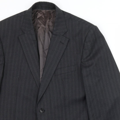Austin Reed Mens Grey Striped  Jacket Suit Jacket Size 40