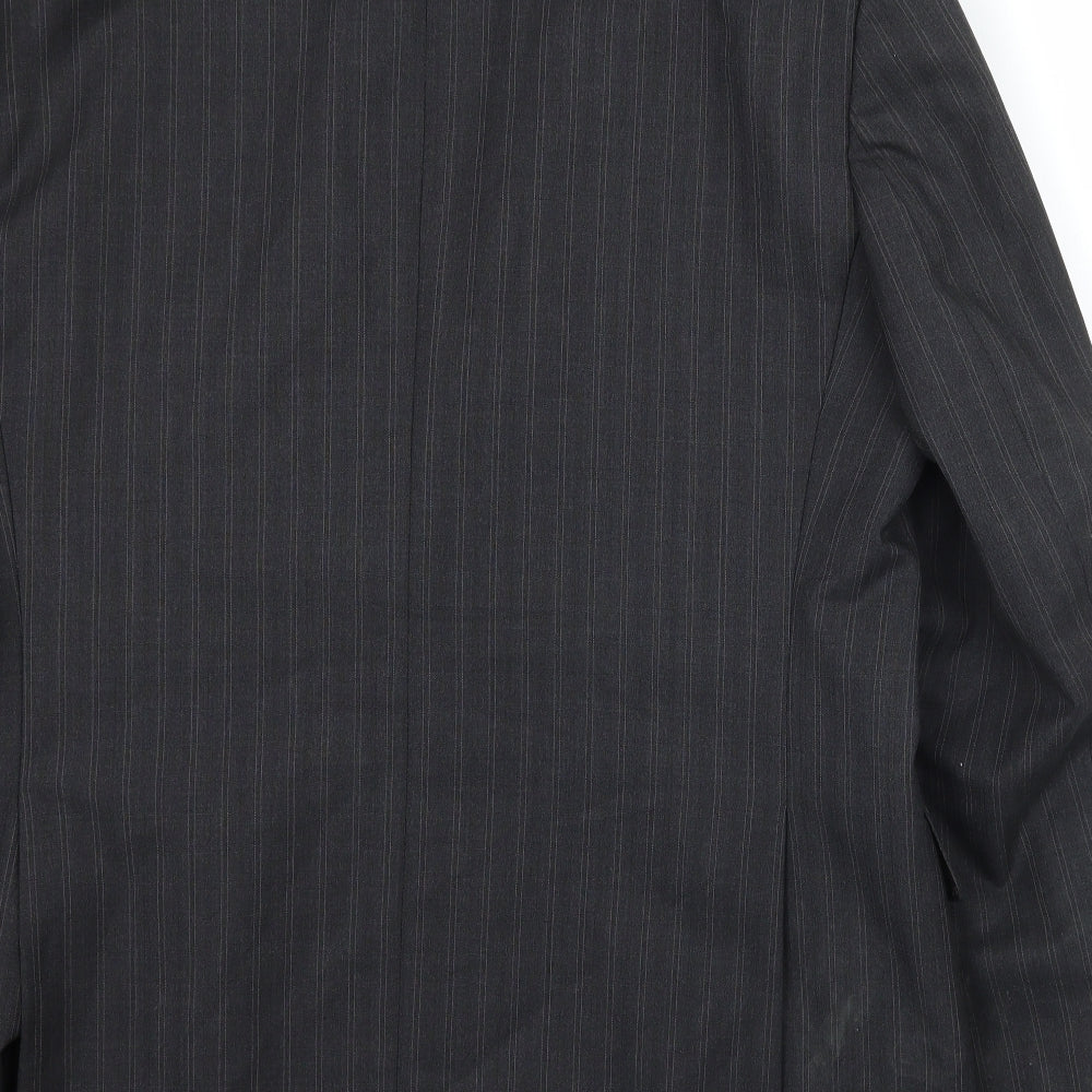 Austin Reed Mens Grey Striped  Jacket Suit Jacket Size 40