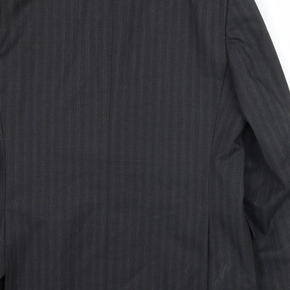 Austin Reed Mens Grey Striped  Jacket Suit Jacket Size 40