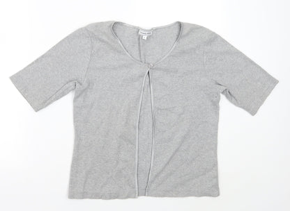 Womens UK Size L Nouveau Edition Grey Cardigan Jumper