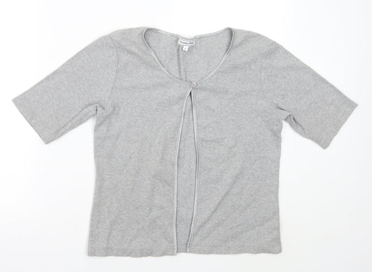 Womens UK Size L Nouveau Edition Grey Cardigan Jumper