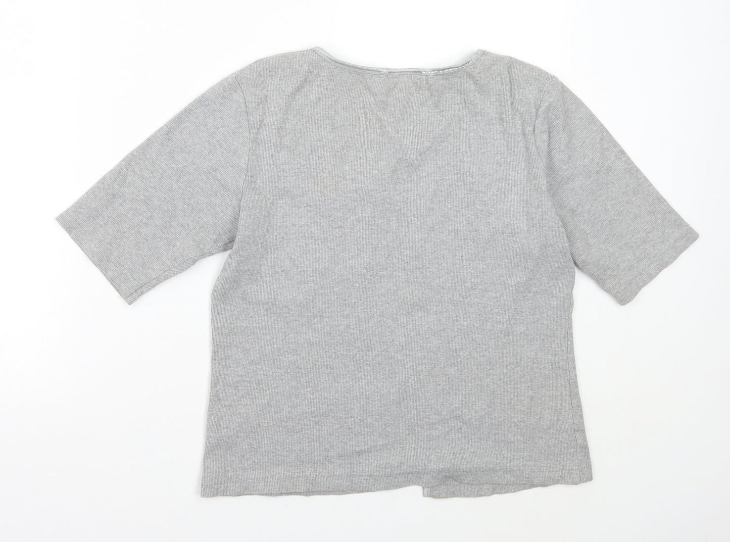Womens UK Size L Nouveau Edition Grey Cardigan Jumper