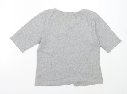 Womens UK Size L Nouveau Edition Grey Cardigan Jumper