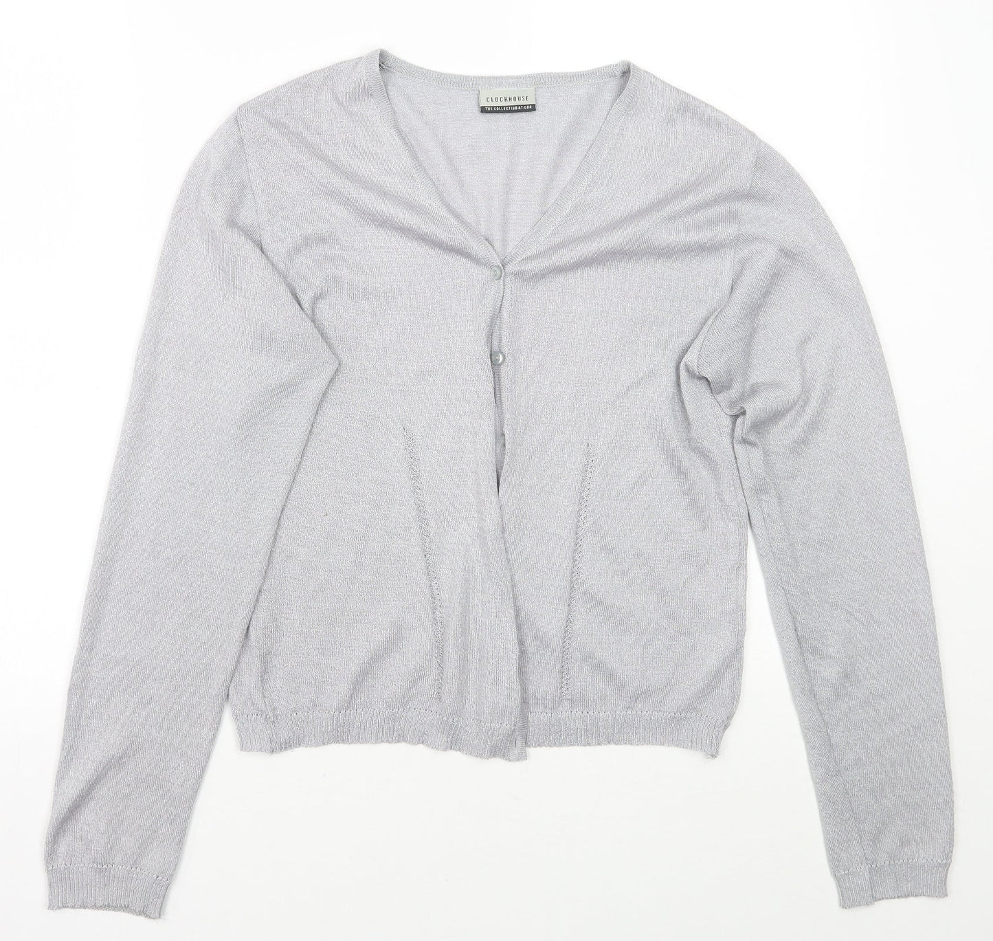 Womens UK Size 12 Clockhouse Grey Cardigan Jumper