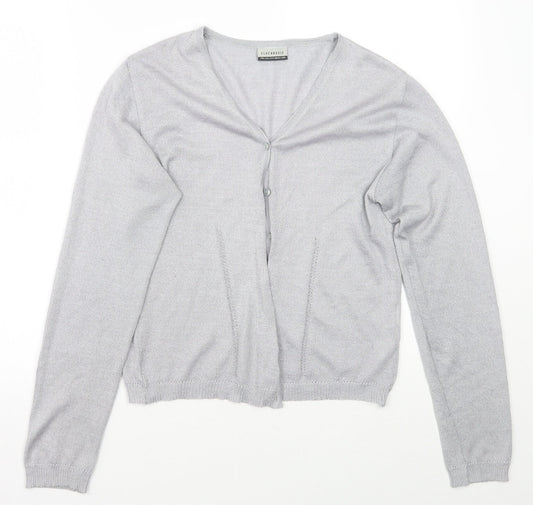 Womens UK Size 12 Clockhouse Grey Cardigan Jumper