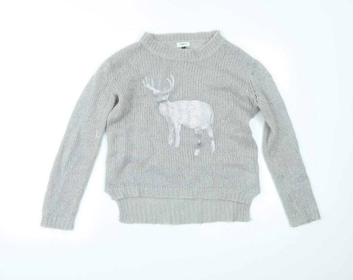 Womens UK Size 10 NEXT Grey Pullover Jumper