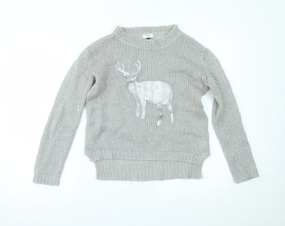 Womens UK Size 10 NEXT Grey Pullover Jumper
