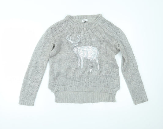 Womens UK Size 10 NEXT Grey Pullover Jumper