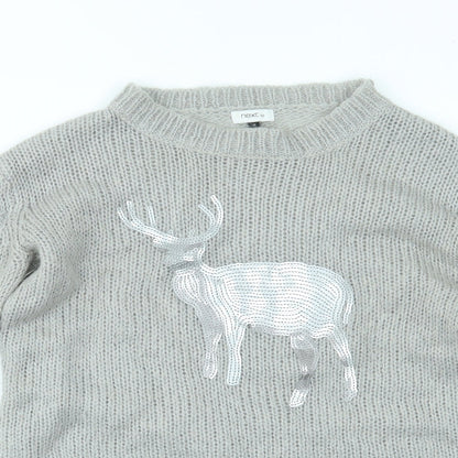 Womens UK Size 10 NEXT Grey Pullover Jumper