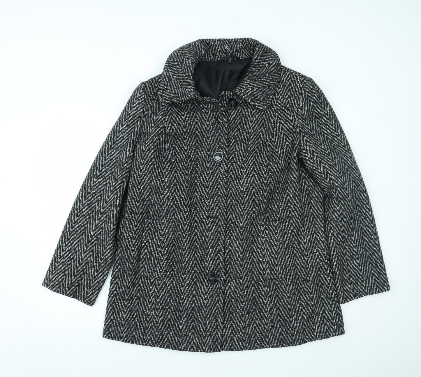 Womens UK Size 16 EWM Grey Overcoat