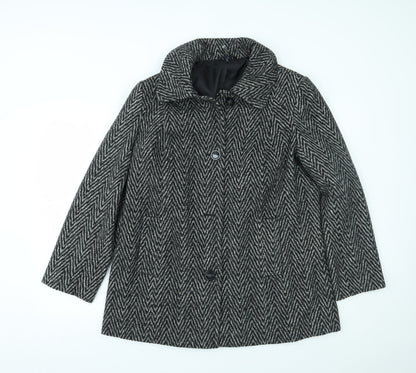 Womens UK Size 16 EWM Grey Overcoat